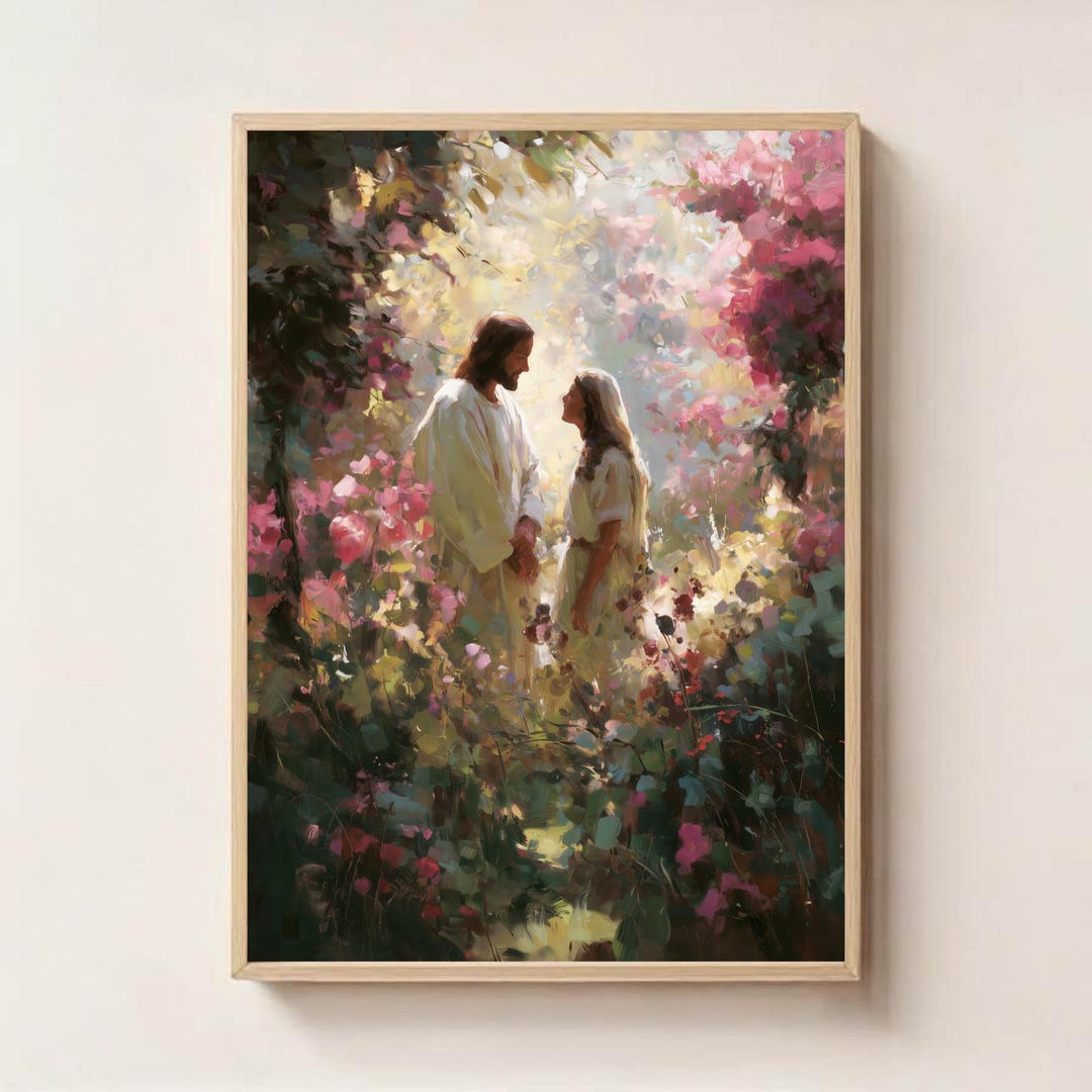 Jesus and Mary Magdalene Art – Resurrection Morning Digital Print ...