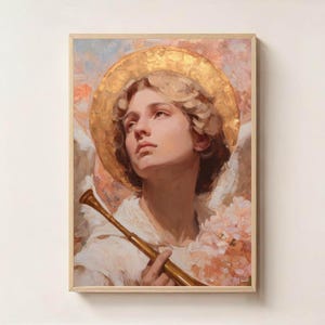 Heaven’s Messenger – Archangel Gabriel Portrait Printable Art, Angelic Digital Wall Decor, Spiritual Christian Home Blessing Gift, Faith Art