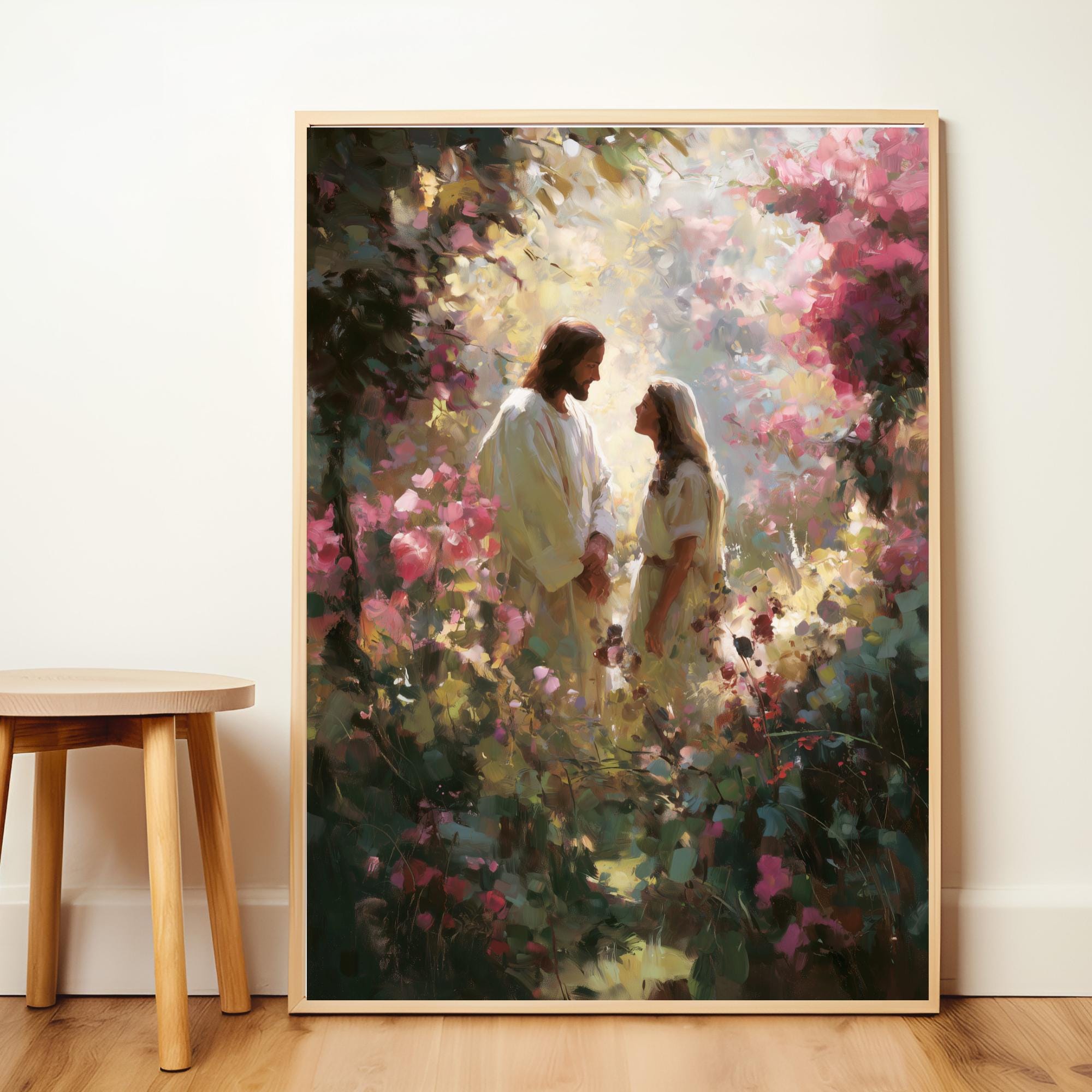 Jesus and Mary Magdalene Art – Resurrection Morning Digital Print ...