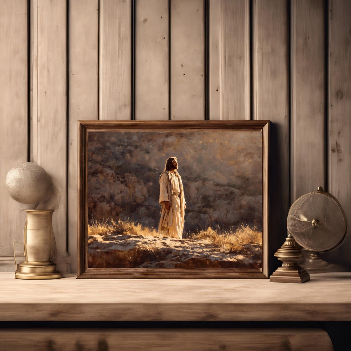 Jesus in the Wilderness Art Print | the Temptation of Christ Artwork ...