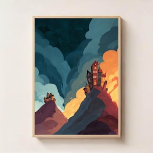 Wise and Foolish Builders Parable Printable – Christian Wall Art, Bible Story Digital Download, Matthew 7 Jesus Teaching