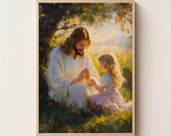 Joyful Moments with Jesus Digital Wall Art - Christian Printable | Faith-Based Religious Home Decor | Instant Download Spiritual Art