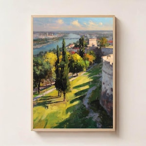 Serbia Wall Art – Belgrade Fortress View, Danube River Landscape Print, Travel Wall Art, Travel Art Print, Wall Art for Home Decor