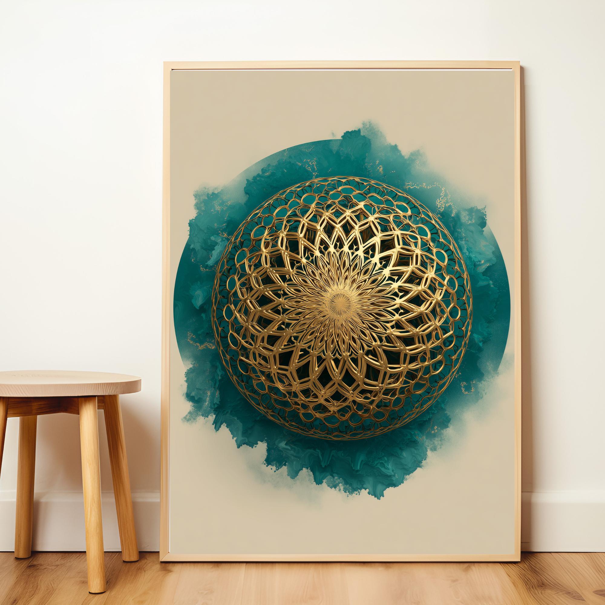 Torus Sacred Geometry Digital Art | Energy Flow Field Wall Print ...