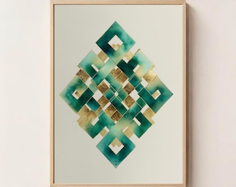 Endless Knot Wall Art | Sacred Geometry Energy Infused Print | Eternal Connection & Harmony Decor | Spiritual Symbol Digital Download