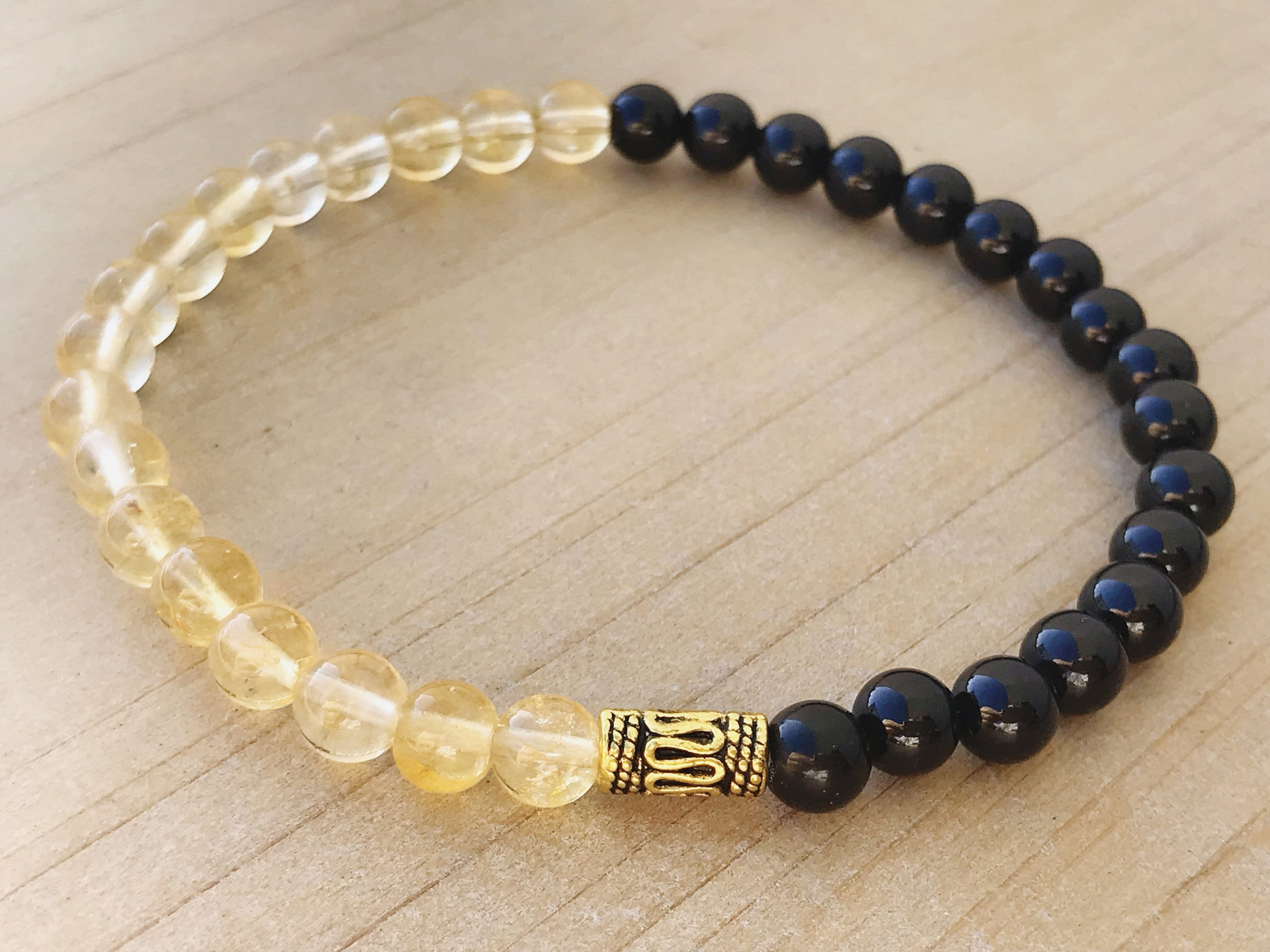 Men's Good Luck Bracelet Black Tourmaline Bracelet Etsy