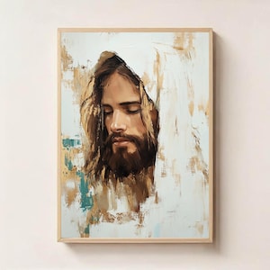 Jesus in Sacred Silence Digital Wall Art - Christian Printable | Faith-Based Religious Home Decor | Instant Download Spiritual Art