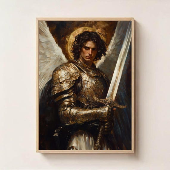 Archangel Michael Holding Sword