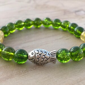 Peridot Bracelet, Rutilated Quartz Bracelet,Prosperity Bracelet, Yoga Bracelet, Healing Bracelet, Energy Bracelet, Spiritual Bracelet