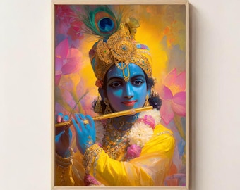 クリシュナ、ジャガンナート神々 - ヴィンテージスタイルのインドの