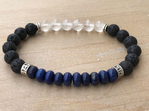 Men's Bracelet Wisdom Bracelet Lapis Lazuli Bracelet | Etsy
