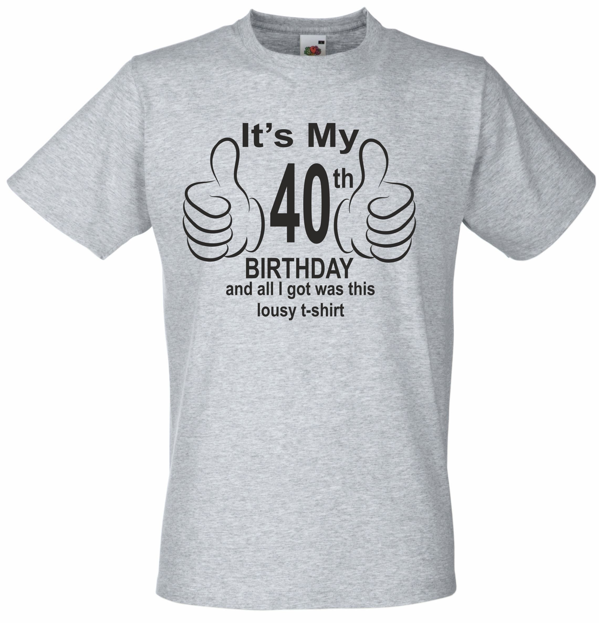 40th Birthday T Shirt Gift Mens Ladies Kids Forty Celebration | Etsy