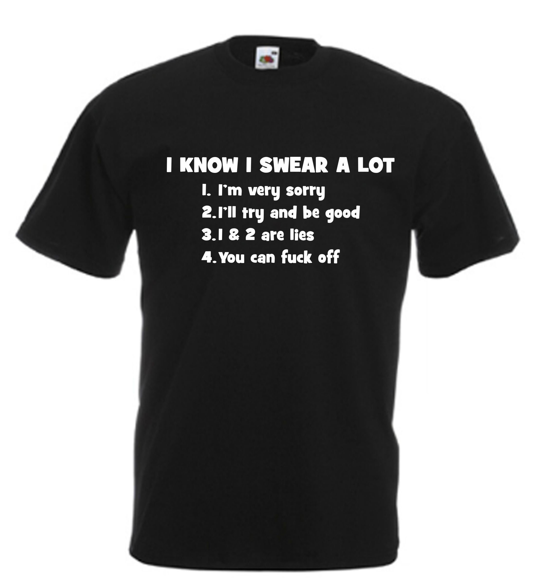 Image of I Swear A Lot Mens T Shirt Novelty Slogan Birthday Christmas Xmas Gift Rude Tee Free Uk Postage