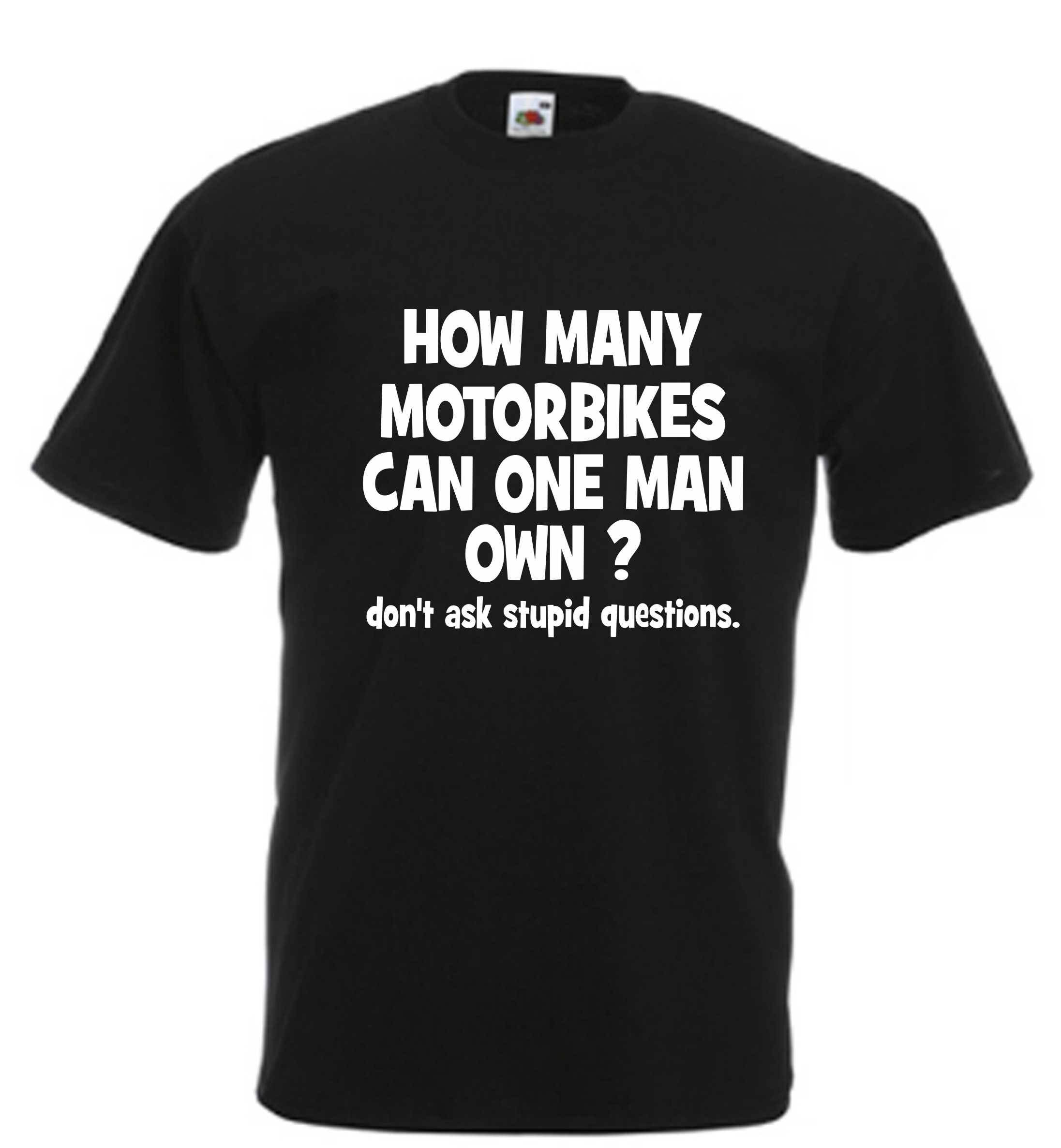 Image of How Many Motorbikes Funny T Shirt Novelty Slogan Birthday Xmas Gift Tee Daddy Grandad Father Pops Free Uk Postage