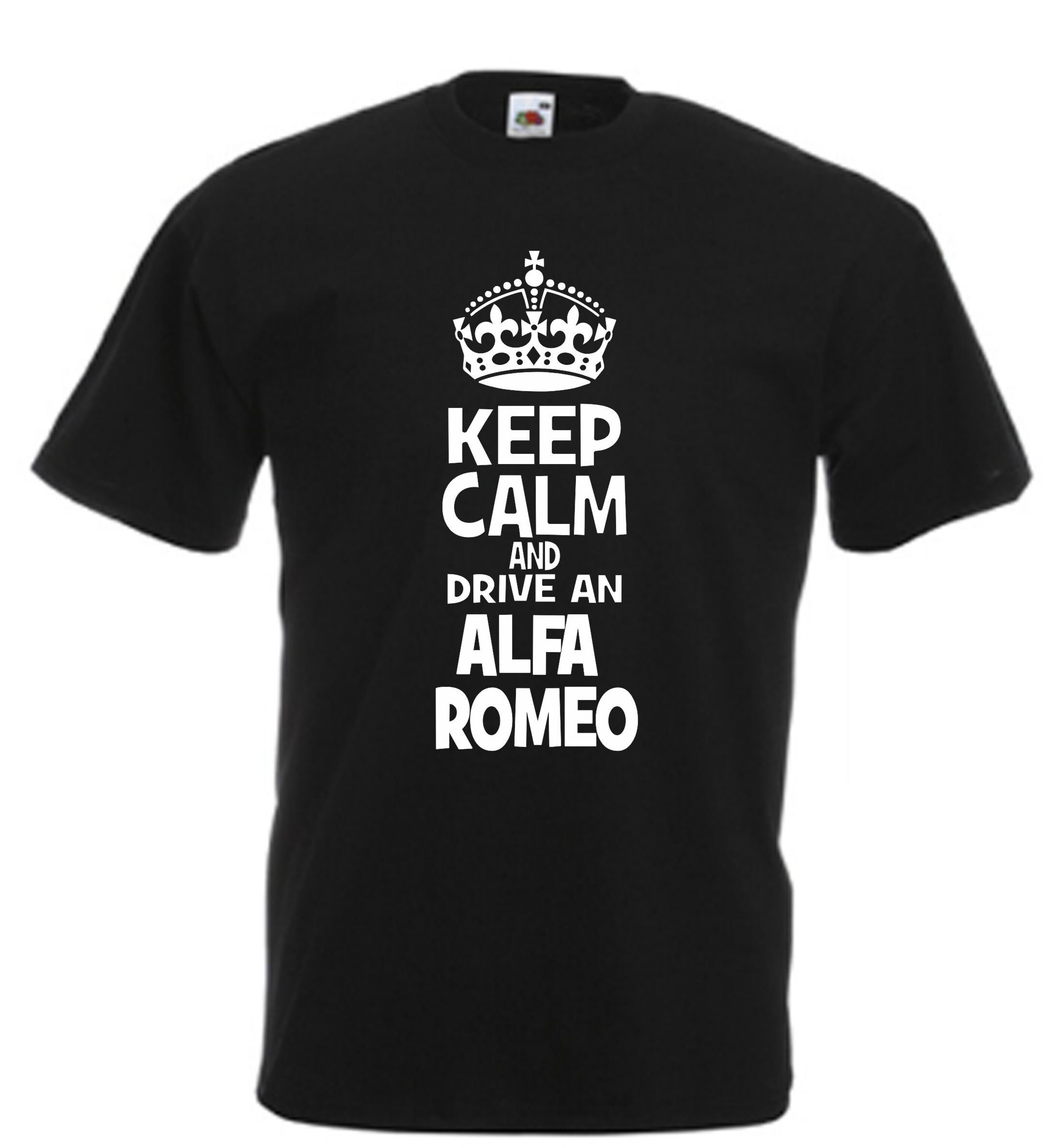 Image of Keep Calm Alfa Romeo Funny T Shirt Novelty Slogan Birthday Xmas Gift Tee Free Uk Postage