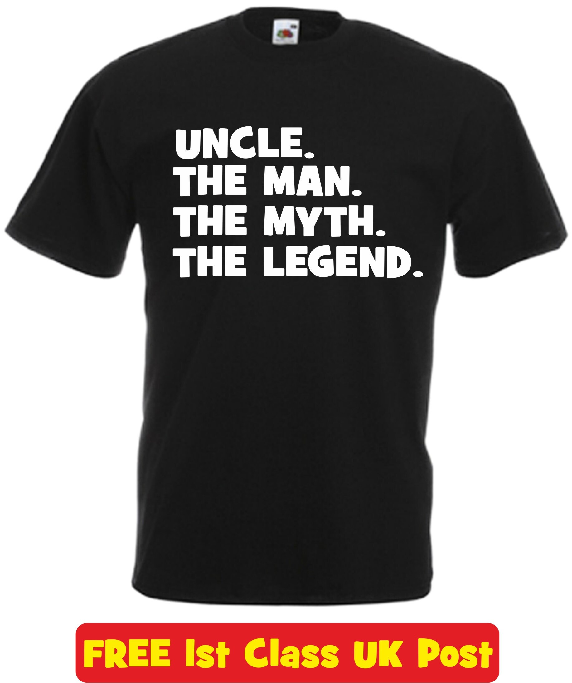 Image of Uncle The Man T Shirt Novelty Slogan Birthday Xmas Gift Tee Nephew Niece Free Uk Postage
