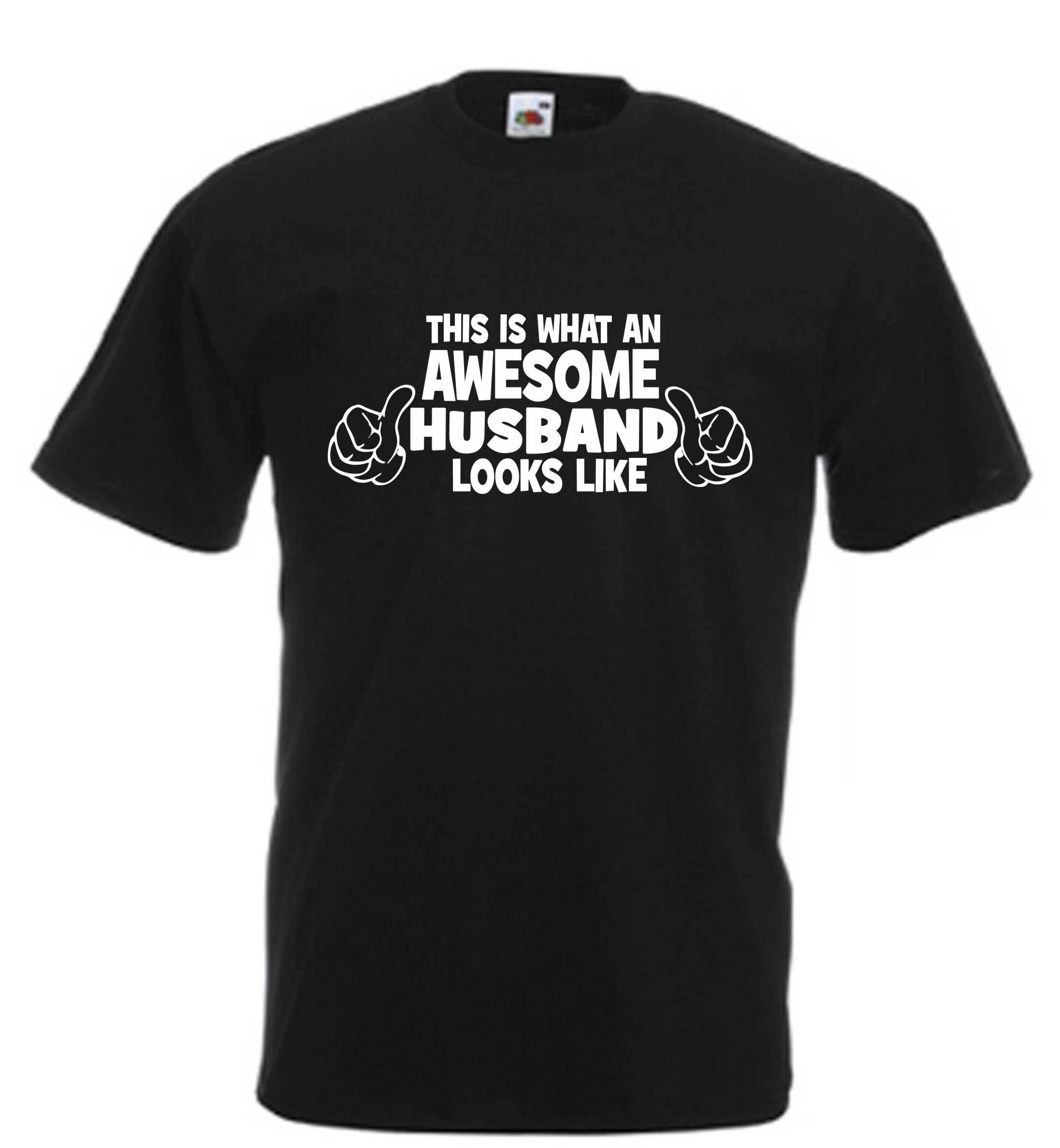 Image of Awesome Husband Funny T Shirt Novelty Slogan Birthday Xmas Gift Tee Free Uk Postage