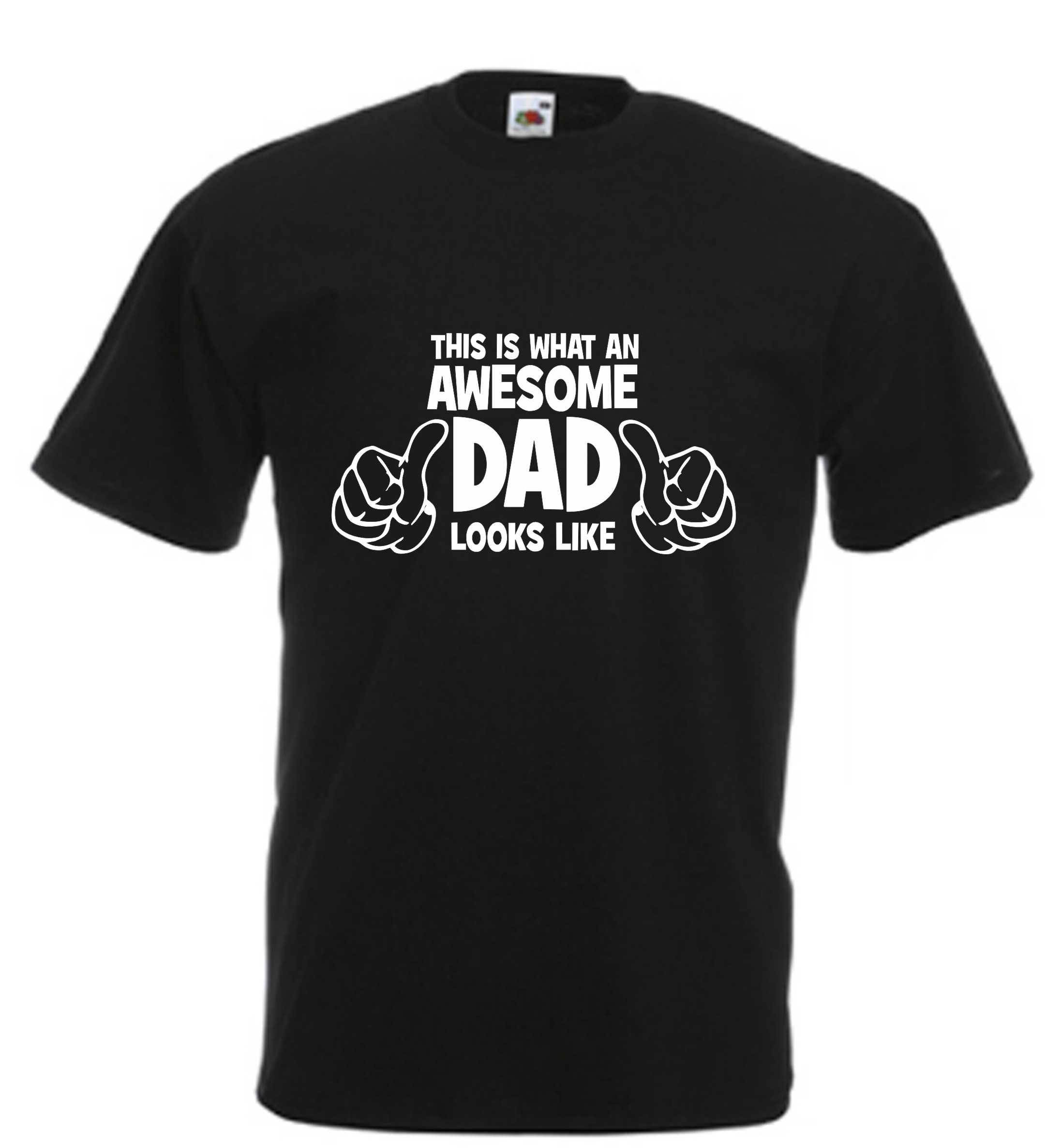 Image of Awesome Dad Funny T Shirt Novelty Slogan Birthday Xmas Gift Tee Daddy Father Pops Free Uk Postage