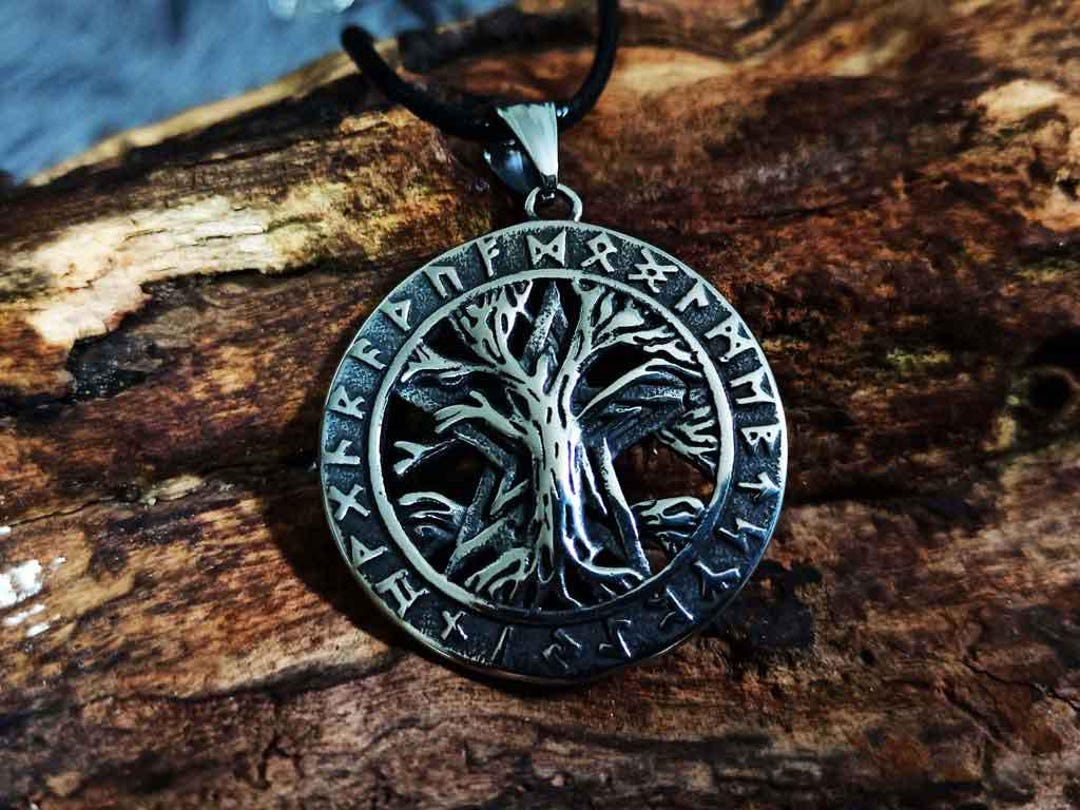 Pentagram Tree of Life in a Rune Circle of Ancient Futhark - Etsy
