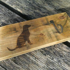 Dog Lead/ Leash Holder with Labrador, Customised to your pet! Reclaimed Pallet Wood