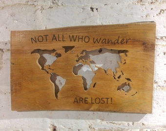 Reclaimed Wood World Map: Custom Quote, Engraved Wood Art