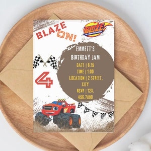 B l a z e  ON! Birthday Party Invite: EDITABLE! Digital/E-vite/Printable