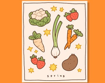 Stardew Valley - Spring Harvest Physical A5 Print