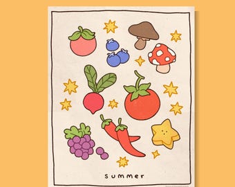 Stardew Valley - Summer Harvest Physical A5 Print