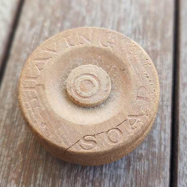 Antique Wood Shaving Soap Box