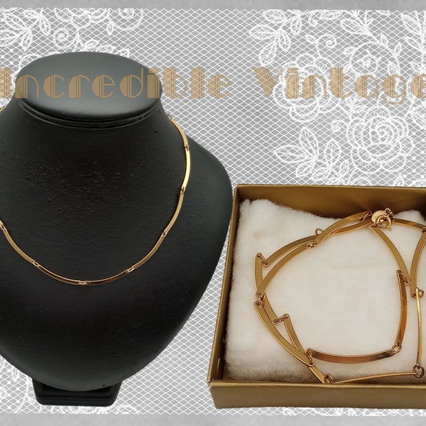 Vintage AVON Jewellery Signed Gold Plated Chain Link Necklace Classic Understated Jewelry Superb Condition Stunning Gift