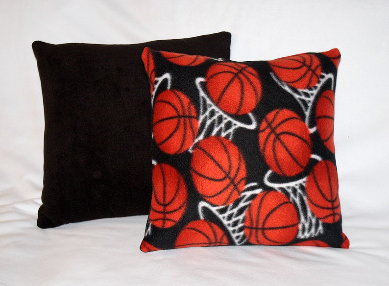 Fleece Throw Pillows Basketball Hoops Orange Black Kid Boy Etsy
