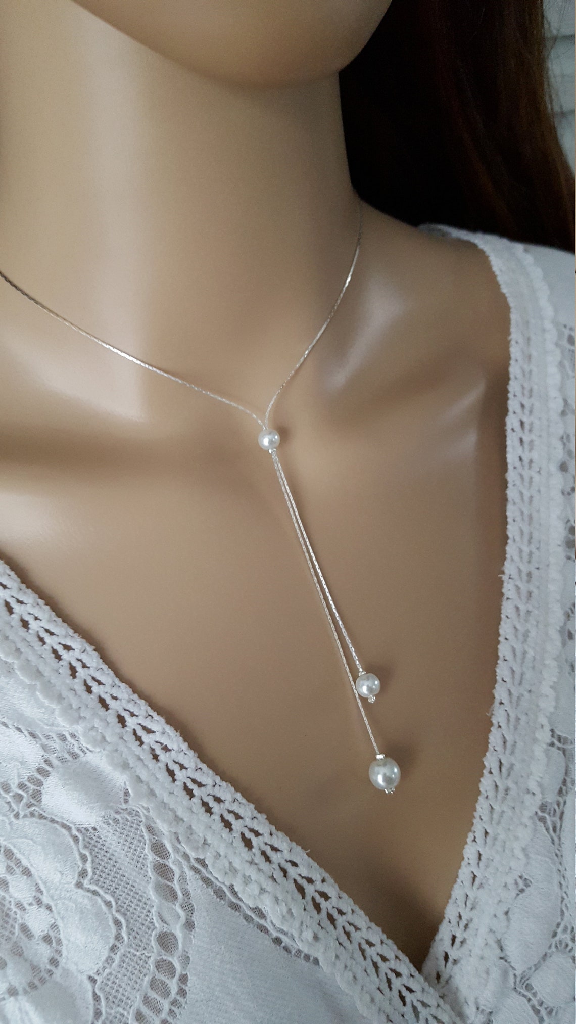 Collier femme Emma lariat collier y décolleté plongeant Etsy France