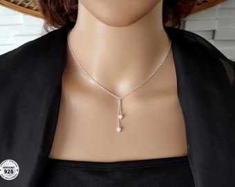 Women's necklace silver 925 Rock crystal necklace silver solid silver woman jewel silver necklace timeless jewel natural stone gift France