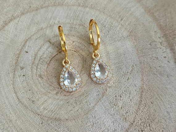Crystal creole earrings clearance