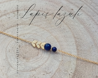 Bracelet Lapis-Lazuli véritables pierres naturelles femme, bracelet pierre semi précieuse, Bijou Pierre de protection,Cadeau pour amie