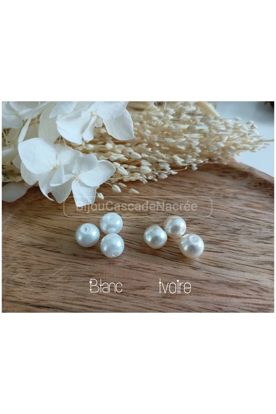 Lot De 2 Bijoux Vintage : Collier Perles Cristal Argenté + Broche Florale Ancienne - 65 Cm