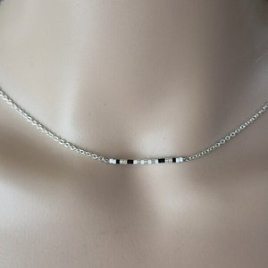 ensemble bijoux goutte Onyx miyuki colliers multi-rangs colliers argent 925 colliers superposés minimaliste collier rangs fait main image 7