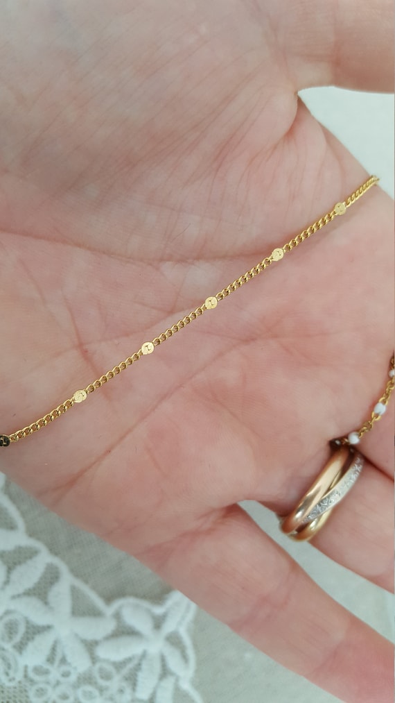 Bracelet Cheville Plaqué Or SWYSGS - Chaîne Réglable - Cadeau Femme