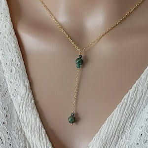 African Turquoise Necklace Stainless Steel Natural Stones Beads Stones Women Necklace Y Wedding Gift Women France