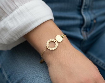 Stainless steel bracelet, chain bracelet, women's jewelry, curb chain bracelet, delicate jewelry, gold chain, handmade in France