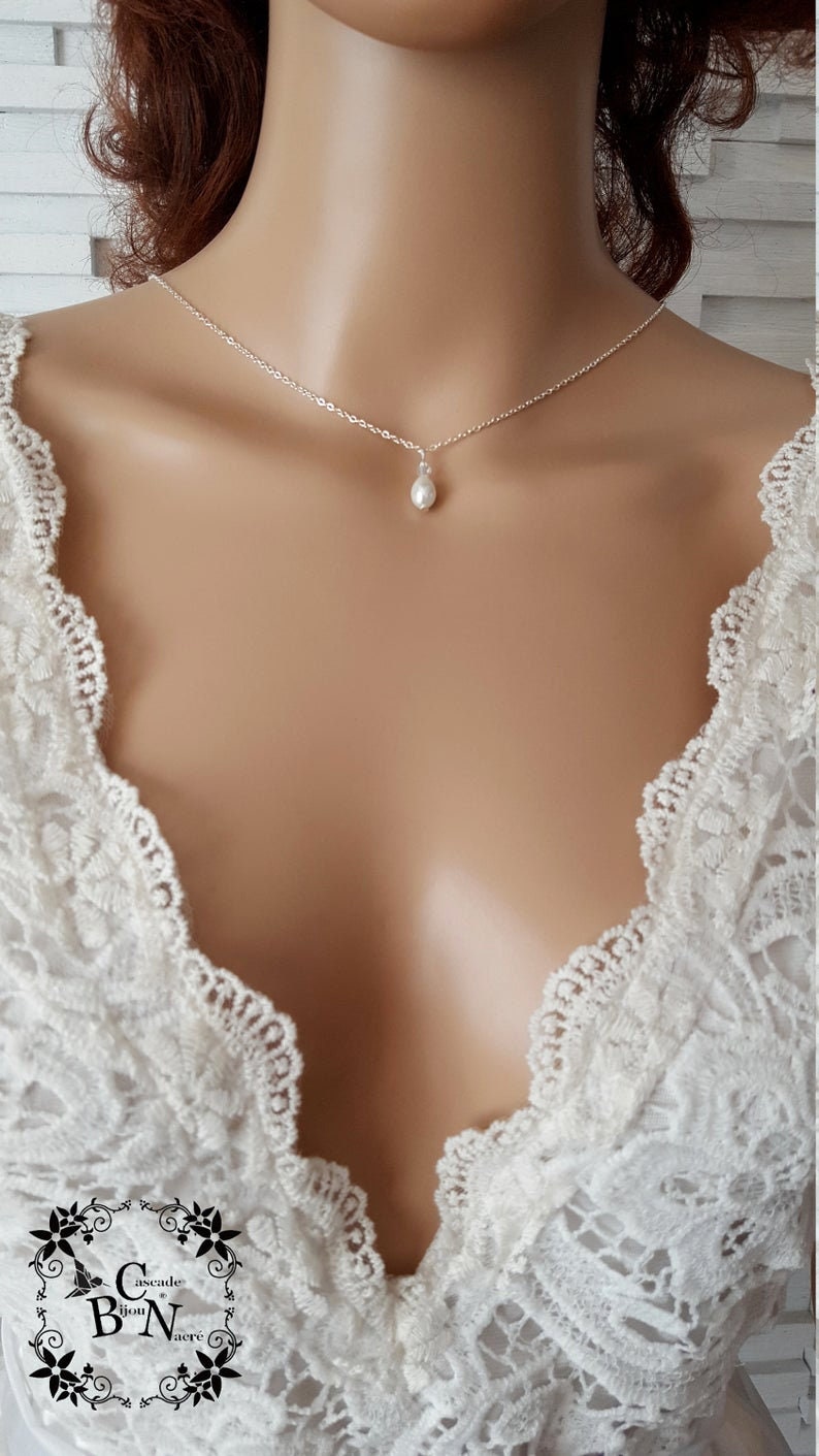 collier de dos Arbre de vie acier inoxydable bijou de dos nu décolleté acier cristaux bridal lace jewelry fait main France image 2