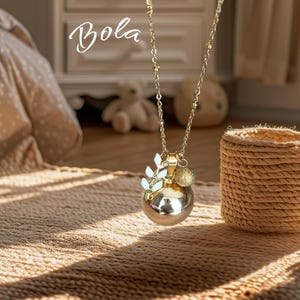 Boho pregnancy bola future mother gift pregnant woman necklace women&#39;s jewelry musical bola harmony ball stainless steel gold enameled ear France