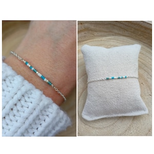 Miyuki stainless steel silver bracelet - Wedding bracelet - wrist jewelry minimalist handmade jewelry women&#39;s pearl bracelet France