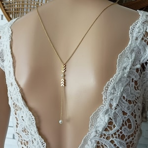 parure bijoux mariage Bohème ensemble de perles blanc goutte mariée boho chaine classique or epi de blé poétique France® 画像 5