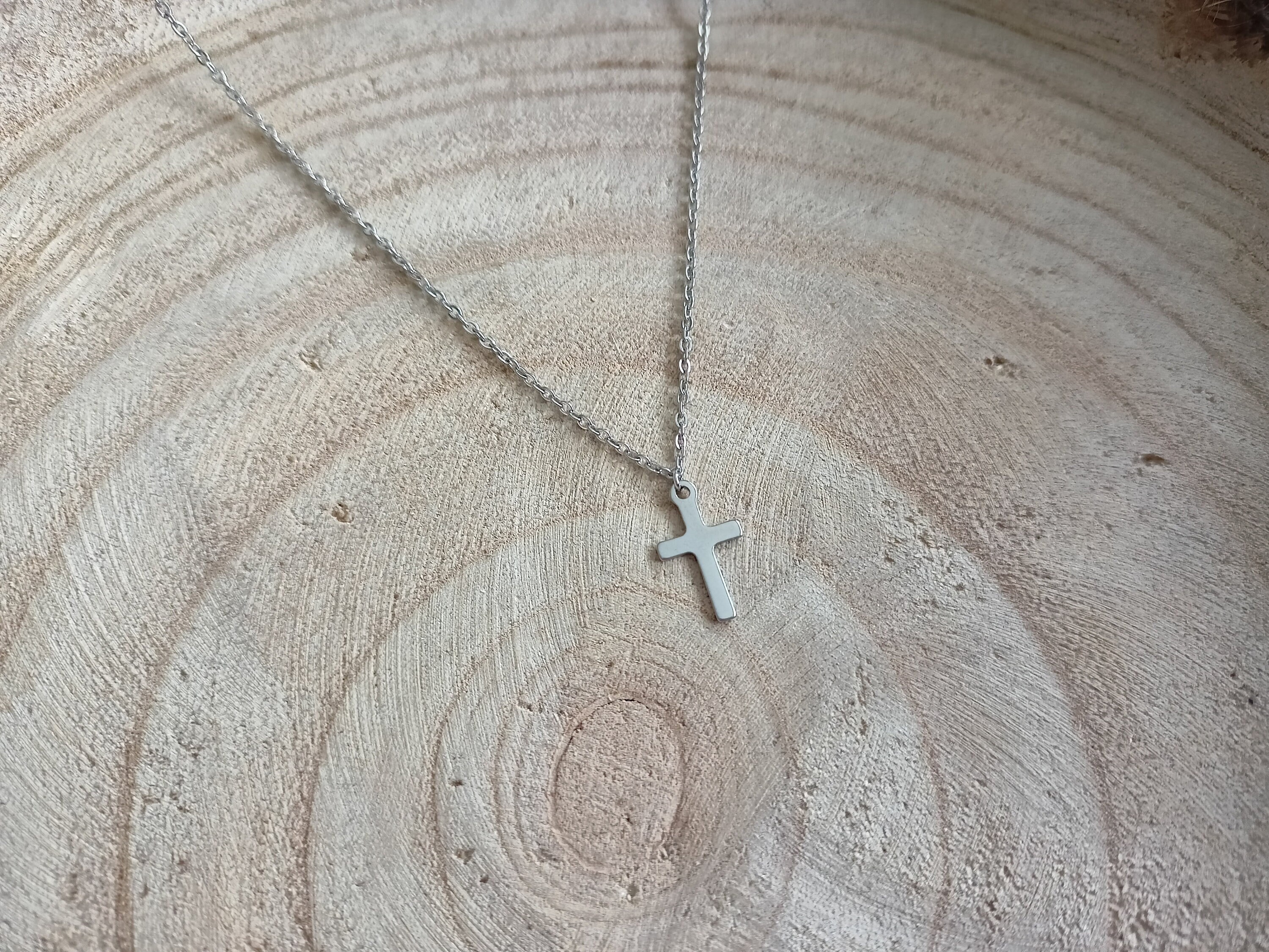 PROESS Collier Croix Pour Homme Collier En Bois De Cerf Collier Avec Crochet De Pêche En Argent Sterling 925 Pendentif Croix De Pêche Bijoux Croix Cadeaux Pour Hommes