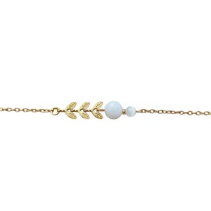 Moonstone Bracelet Stainless Steel Gold Genuine Natural Stones Women, Semi Precious Stone Bracelet, Stone Jewelry, Gift
