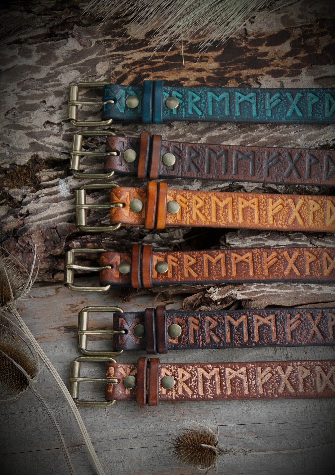 Custom Leather Belt Norse Runes Viking Runes - Etsy UK