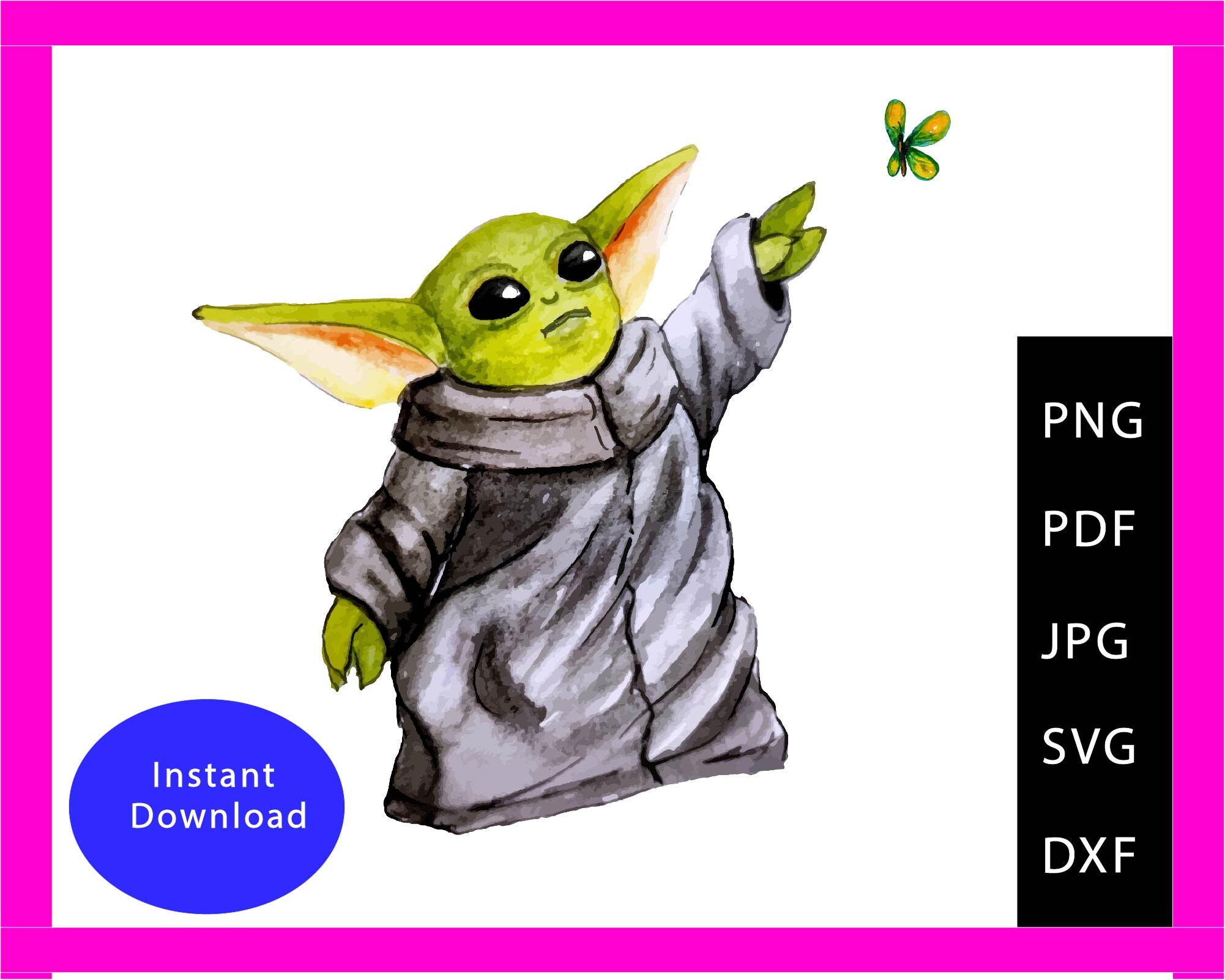 Download Baby Yoda SVG PNG Vector Cut File Svg baby Infant yoda | Etsy