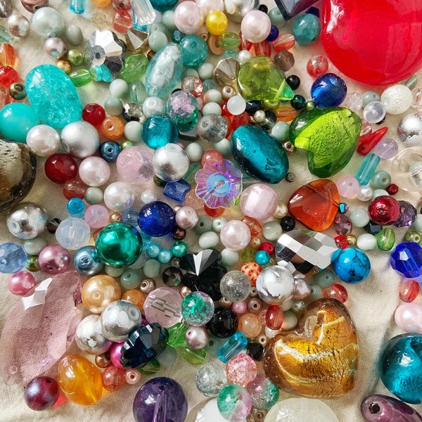 Premium Bead Bundle - Embroidery Beads - Supplies - Czech Glass beads, Seed beads, Crystal Beads, Beads for Embroidery, Jewellery Making,70g