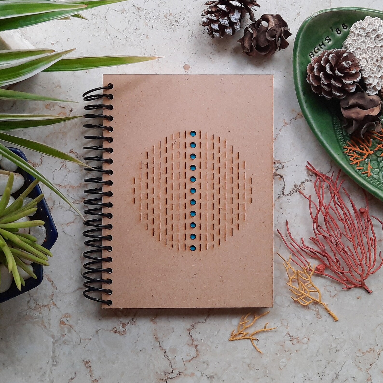 Spiral Bound Blank Book / Laser cut book / Engraved Personal Etsy